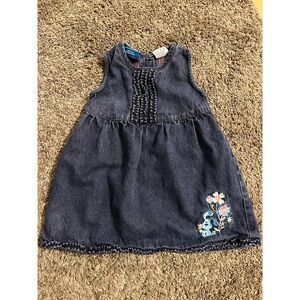 Blues Clues Vintage Y2K Denim Dress 3T 2002 Viacom Embroidery